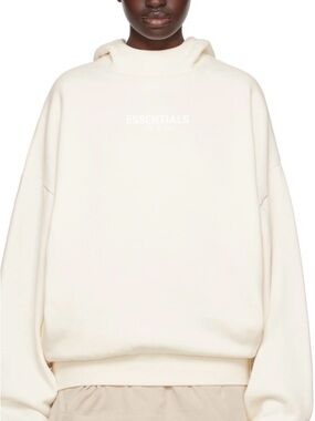NWT Fear of God ESSENTIALS White Bonded Hoodie size Large